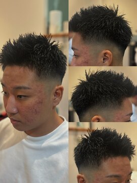 フリー(Free) 短髪×アップバングフェード【平塚・秦野・二宮・茅ヶ崎】