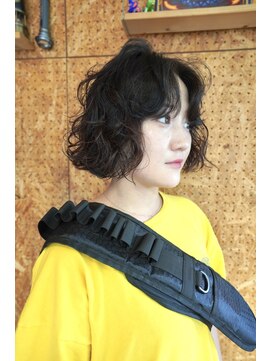ノラ カマクラ(NORA kamakura) ボブパーマ海外風パーマデジタルパーマ癖毛風前髪なし
