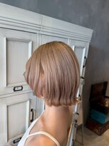 ノーヴァ バイ ボナ 前橋店(nova by bona) 【ショートボブ】透明感ベージュの小顔見えボブ