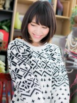 カバーヘア ブリス 川口(COVER HAIR bliss)&nbsp;黒髪ボブｘ斜めバングの大人クラシカルf川口20代30代40代 !