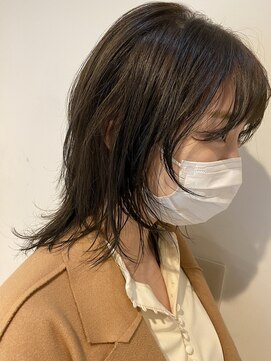 エル(EL by green) [ＡＫＩＫＯ]オリーブベージュ×ウルフレイヤー