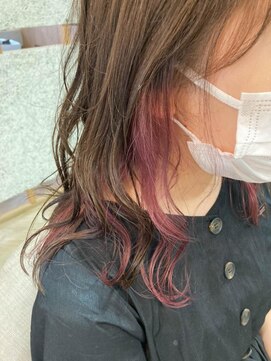 ユッカ エコル 塚口(YUCCA ekolu) ekolu style 397/インナーカラー/チラ見せ/コーラルピンク