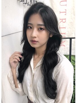 ビュートリアム 広尾(BEAUTRIUM) ブルーブラック×ヨシンモリ　大人の韓国風ロング