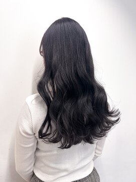 アソビ 表参道(ASOBI) ブリーチなしダブルカラー　ラベンダーブラック　波巻き