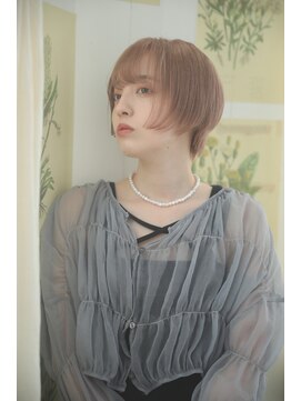 リトバイプティパ(Lit by petit-pas) ◎ピンクベージュ◎ショートカット◎ハイトーンカラー