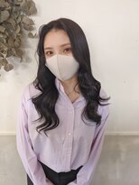 ボアップ(boappu)&nbsp;#韓国ヘア#レイヤーカット#波巻き#ヨシンモリ#ブルーブラック