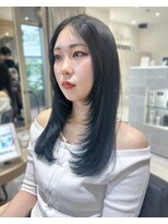 ジーナ 博多筑紫口(Zina) 【tama】韓国ザクザクレイヤー×艶ブルーブラック☆