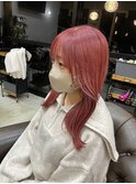 ピンク/韓国ヘア/ケアブリーチ
