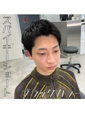 スパイキーショート／メンズカラー／ブリーチカラー