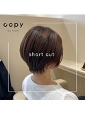 ショートカット＋ツヤ感白髪染め