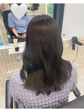 ヌーヴェル(nouvelle) ダークグレージュ×セミロング