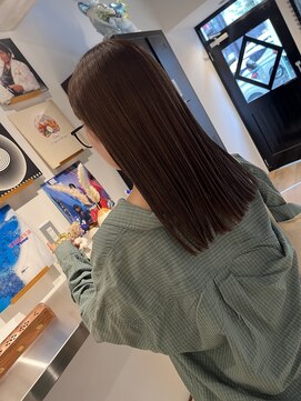 テンダー(Tender) 切りっぱなし×ブリーチ無しくすみベージュ