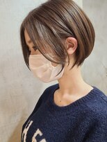 エリマ 武蔵小杉(elima) 大人ショートボブヘア切りっぱなしボブ丸みショートヘア30代◎