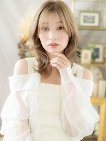 カバーヘア ブリス 戸田公園西口店(COVER HAIR bliss)&nbsp;外国人風イヤリングカラーくびれミディa戸田公園10代20代30代