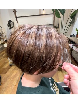 ソウルメイト(soul mate) ベージュハイライト×ショート