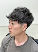 モテ髪！ツーブロ刈り上げ波打ちパーマ