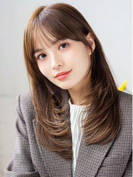 ナギ 門前仲町(Nagi) 小顔見え◎顔まわりレイヤーカット×シースルーバングロング