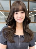 大人可愛い◎小顔韓国風くびれ巻きロングレイヤー