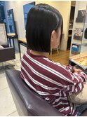 縮毛矯正　タッセルボブ
