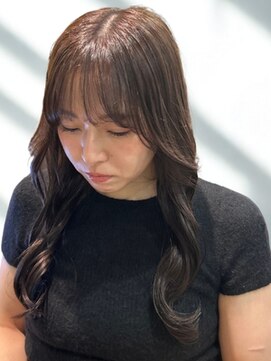 柔らか韓国風ロング×透明感ブラウン