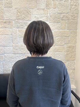 白髪ぼかしハイライトボブ【東川口　ハイライト】