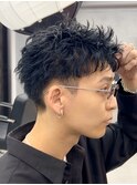 ルーズショートスパイキーショート短髪ツイストルーズパーマ