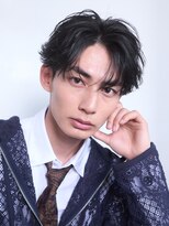 ロンドリメゾン 原宿(Lond re Maison.) men's/メンズ/リバースセンターパート/黒染め/ニュアンスパーマ