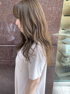 コルソ ケーツー 梅田 茶屋町(corso k-two) 《パールグレージュ》ふんわりラフウェーブロング/茶屋町