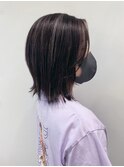 グレージュハイライト × 外ハネボブ