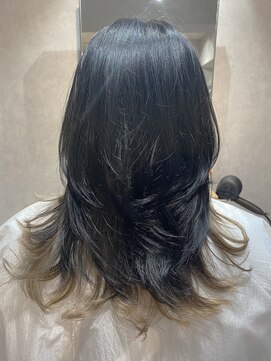 スクエア(#Square) オリーブベージュ×インナーカラー