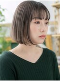 黒髪インナーカラー前下がり切りっぱなしボブh上尾20代30代40代!