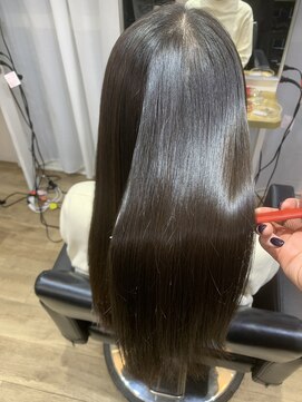 イオエ(ioe) 黒髪/ボブルフ/ネビージュ/小顔/ワンレン/髪質改善/グレージュ