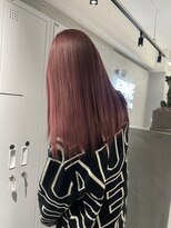 ジエクトカナウ 大阪梅田店(The Ect canow) ハイトーンピンク　ストレートヘアー