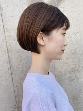 モリオ フロム ロンドン 大宮2号店(morio from London) 【なかじま ひびき】大人かわいい耳掛けミニボブ