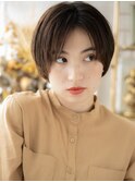 小顔前下がりナチュラルマッシュショートボブa大宮