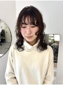 ミディアムウルフパーマ