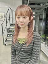ヘアー アイス 御器所本店(HAIR ICI)&nbsp;大人可愛い暖色ブリーチなしオレンジベージュレイヤーカット