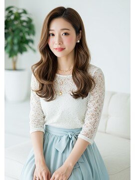 フルショウ 栄店(FURUSHO) 韓国風巻きセンターパートくびれレイヤーロングマロンベージュ