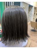 外ハネボブ&暗いブルーグレージュ