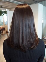 ラレヴ(Le Reve) 髪質改善トリートメント セミロング ブラウンカラー 30代 艶髪