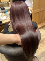 バイオレット 表参道店(Violet)&nbsp;ボルドーファームブラウンレイヤーカット髪質改善IB-37