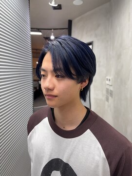 エント(ent) センターパートxダークブルー