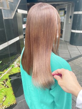  fit stand 千葉/ショートボブ/カット/パーマ/ダブルカラー/トリートメント/縮毛矯正 イメチェン/ピンクベージュ/アンブレラカラー[千葉]