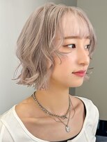 プネル(punel)&nbsp;原宿/ミルクティグレー/ラベンダー 顔周りレイヤー/ケアブリーチ