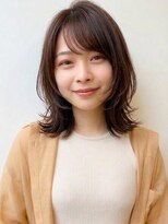 ブロッサム 東武練馬店(Blossom)&nbsp;くびれミディアムレイヤーカット透明感ショコラブラウン秋カラー