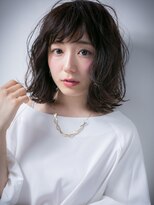 カバーヘア ブリス 戸田公園西口店(COVER HAIR bliss) 斜めバングで目力UP小顔くせ毛風セミディw戸田公園20代30代40代