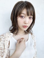 アイティー バイ アルバム 中野店(IT by ALBUM) ゆるウェーブガーリー_オリーブカラー_7847