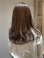 ムーン(moon) #ボブ#カーキベージュ#大人かわいい#フェザーバング