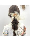 卒業式 ハーフアップ ヘアセット ヘアアレンジ 中目黒