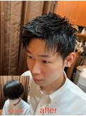 アップバング/刈らない/20代/30代/ショート/ビフォーアフター